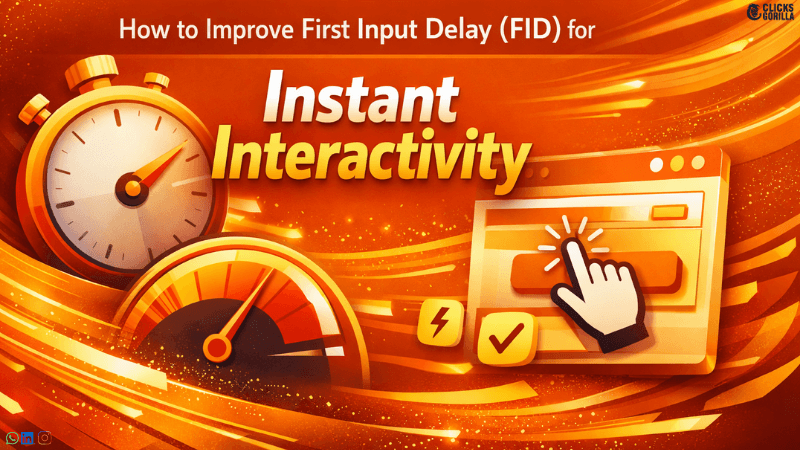How to Improve First Input Delay FID for Instant Interactivity