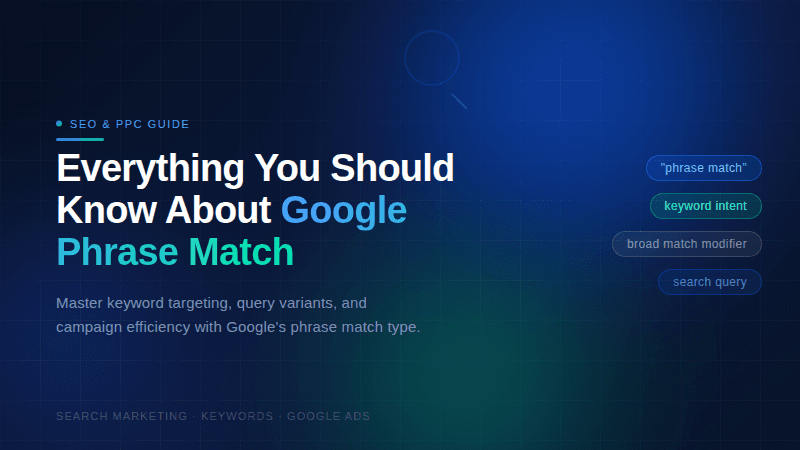Everything You Should Know About Google Phrase Match